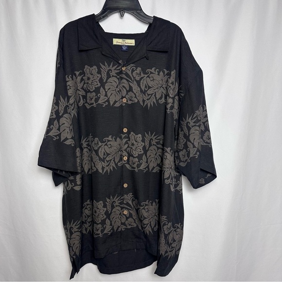 Tommy Bahama Vintage Button-Down Floral Silk Shirt XL Hawaiian Floral Vacation - Picture 1 of 10